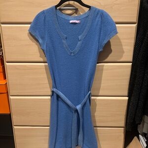 Calypso, Cashmere Blue Belted Dress, XS
